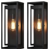 19' Outdoor Wall Lights, 2 Pack Large Size Matte B