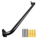 36 Inch Black Metal Stairs Railing Indoor, Industr
