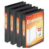 Cardinal Binders, 3 Ring, Set of 4 for School, Off