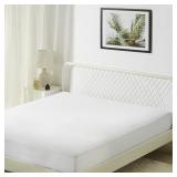 Amazon Basics Waterproof Mattress Protector, White