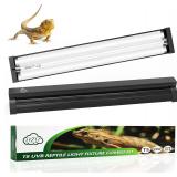 QZQ T5 UVB Reptile Light Fixture Combo Kit 24W, 10