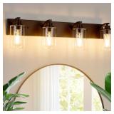 4-Light Bathroom Light Fixtures Modern Oil Rubbed