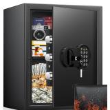 2.0 Cu Ft Home Safe, Small Safe Box with Fireproof