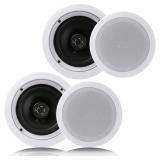 Pyle 6.5  Ceiling Wall Mount Speakers, Pair of 2 W