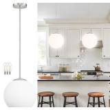 Bagood 14 Inch Globe Pendant Light Nickel Large Gl