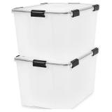 IRIS USA 70 L WEATHERPRO Plastic Storage Box with