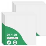 Smooth White Drop Ceiling Tile 2ft x 2ft, PVC Ceil