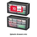 IRIS USA 10-Drawer Organizer (2 Pack), Made in USA