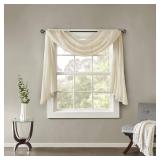 Madison Park Harper Scarf Sheer, Cream