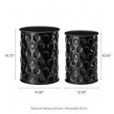 Glitzhome Set of 2 Multi-Functional Embossed Honey