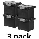 Sterilite 4-Pack Portable File Box, Stackable Cont