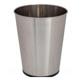 Bath Bliss Silver Metal Wastebasket