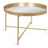 Kate and Laurel 214679 Celia Round Mirrored Coffee