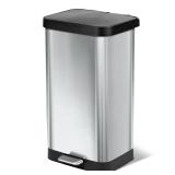 Glad 20 Gallon Stainless Steel Trash Can with Clor