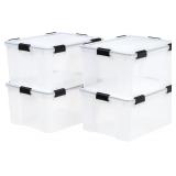 IRIS USA 62.8 Quart Plastic Storage Bin Tote Organ