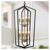 Lanhall 8-Light Lantern Tired Farmhouse Ceiling Ha