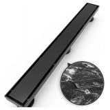 WEBANG 28 Inch Linear Shower Drain Rectangular Flo