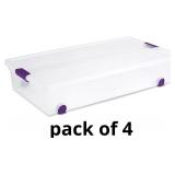 Sterilite 60 Quart / 57 Liter Clearview Latch Whee