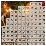 Fainne 100 Pcs 2 Inch Stencils Small Stencils for