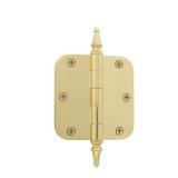 3.5 in. Polished Brass Steeple Tip Residential Hin