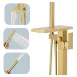 Hoimpro Freestanding Bathtub Faucet Waterfall Tub