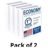 Samsill 1.5 Inch 3 Ring Binders, Made in USA, Econ
