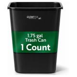 Restaurantware Rectangular Trash Can 1 Count Black