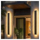 2pcs 31in Modern Outdoor Wall Light, IP65 Waterpro