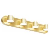URSOLA 4 Light Bathroom Vanity Light, LED Gold Wal
