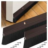 Gisafai 2 Pcs 1-1/4 x 36 Inch Brown Aluminum Door