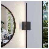 Black Bathroom Light Fixtures - 24 Inch Dimmable B