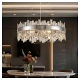 MAYNA Modern Rectangular Sand Nickel Crystal Chand