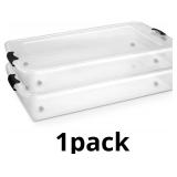 HOMZ 2-Pack Under Bed Storage, Clear Plastic Conta