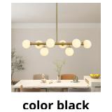 Glass Globe Sputnik Chandelier, 8-Light Mid Centur