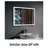 36 x 28 Inch LED Bathroom Mirror with Lights, Anti