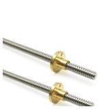 2PCS 450mm 17.72 Inches Tr8x8 Lead Screw with T8 B
