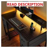Huuger 47 inch Computer Desk with 4 Drawers, Gamin
