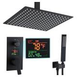 SKOWLL Shower Faucet Set Ceiling Mount Rain Shower