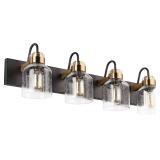 PRESDE Black Bathroom Vanity Fixtures Over Mirror