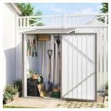 Outsunny 3.3' x 3.4' Lean-to Outdoor Garden Storag