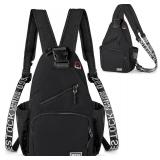 Sling Bag for Women Man, Convertible Sling Backpac