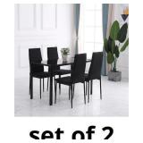 HOMCOM High Back Dining Chairs, Modern Upholstered