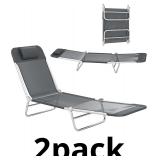 Outsunny Outdoor Lounge Chair, Portable Adjustable