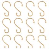Bath Bliss 12 Pack S-Hook Shower Curtain Rings | B