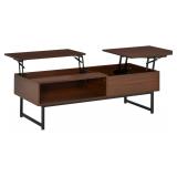 HOMCOM Modern Lift Top Coffee Table with Hidden St