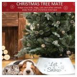 HOMCOM Metal Christmas Tree Collar, 26 Inch Round