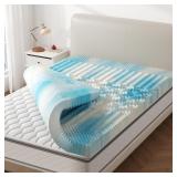 3-Inch 5-Zone Full Memory Foam Mattress Topper, Co