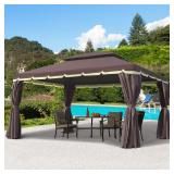 Outsunny 13' x 10' Patio Gazebo, Double Roof Outdo