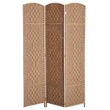 HOMCOM 3 Panels Room Divider, 6 Ft Tall Indoor Por
