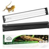 QZQ T5 UVB Reptile Light Fixture Combo Kit 24W, 10